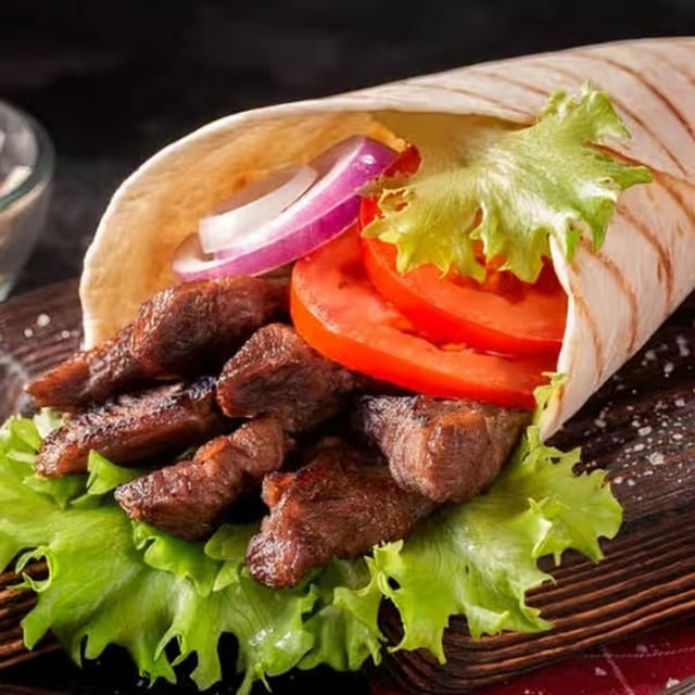 Beef Shawarma Wrap.