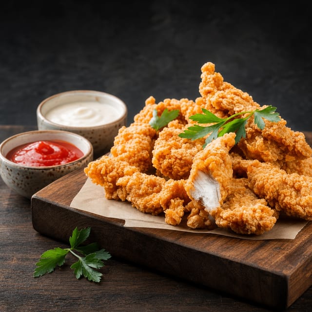Kids Chicken Fingers & Fries.