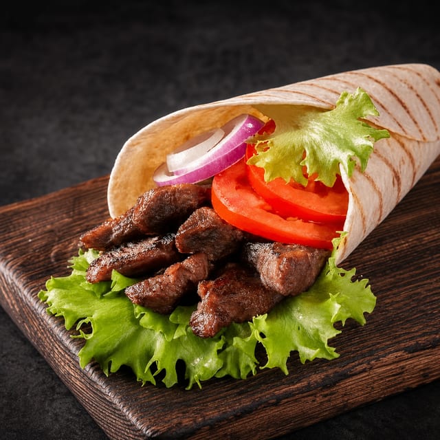 Beef Shawarma Wrap.