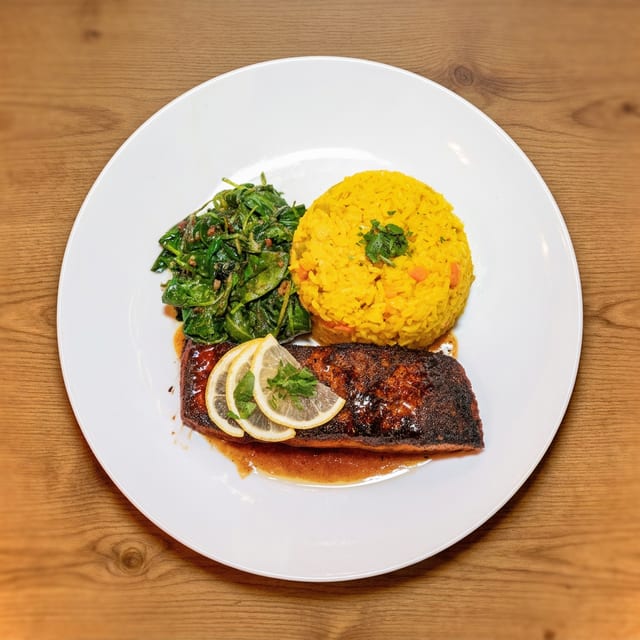 Honey Glazed Salmon.